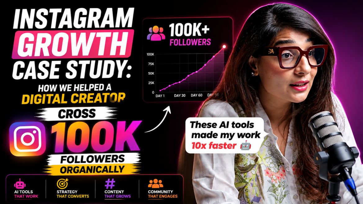 Instagram Growth Case Study: How We Helped a Digital Creator Cross 100K Followers Organically