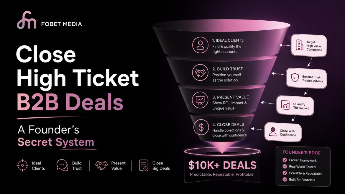 Close High Ticket B2B Deals (A Founder’s Secret System)