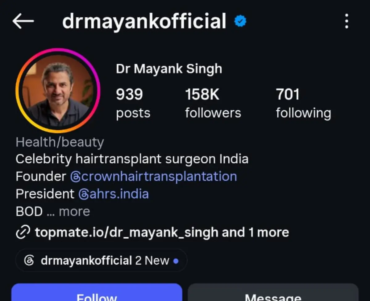 Client transformation results for @drmayankofficial