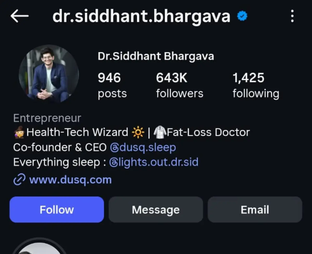 Client transformation results for @dr.siddhant.bhargava